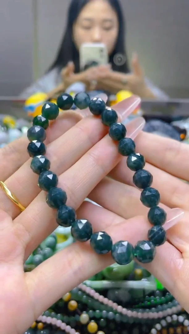 翡翠未镶嵌颈饰8MM/B/翡翠A货一图一物