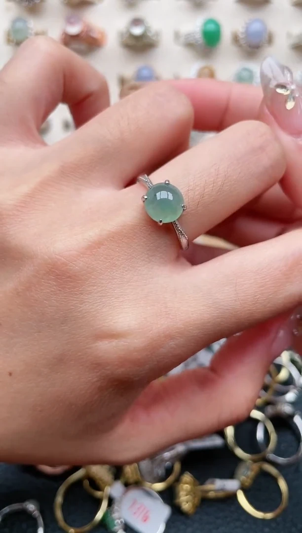 【闪购商品】翡翠戒指银S925镶嵌1111