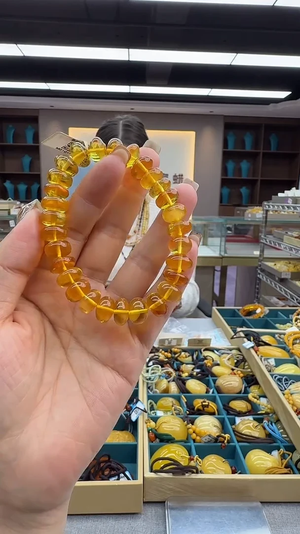 手链琥珀未镶嵌39秒拍号 假一罚三