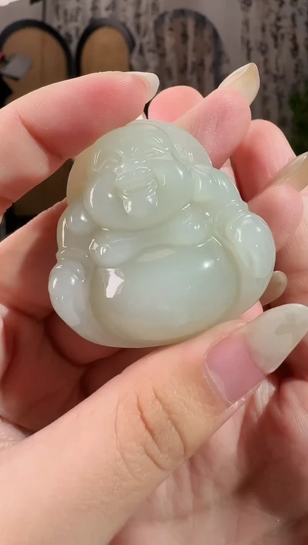 颈饰未镶嵌和田玉45佛公 G19