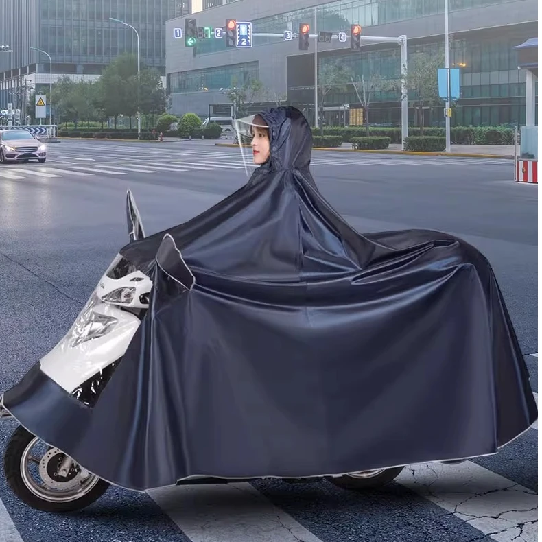 电动车雨衣雨披加大加厚长款全身遮脚防暴雨牛津提花单双人亲子