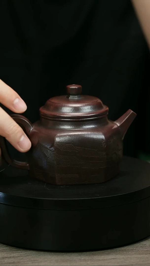 茶壶紫砂小**视H2183周昌荣六方德中