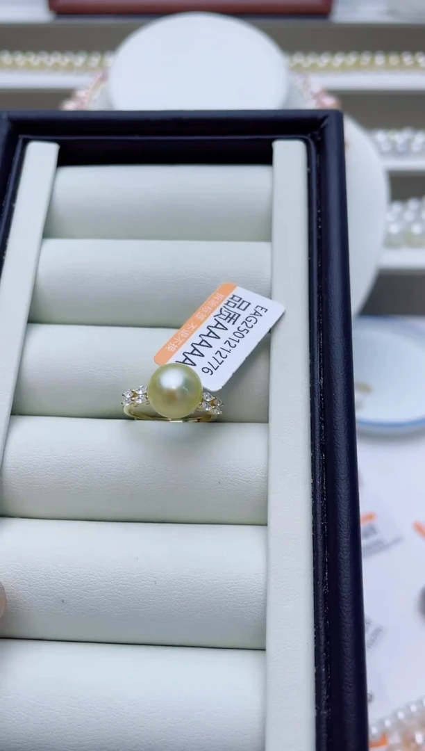 海水珍珠银S925镶嵌戒指W22