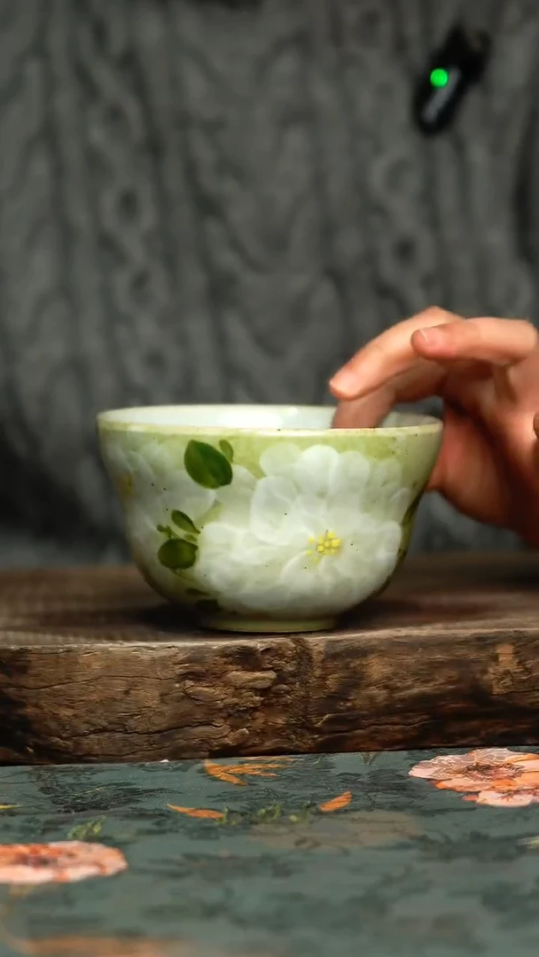 【闪购商品】杯杯釉下彩手工手绘同款陶器