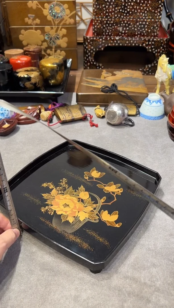 高肉金  茶台 大漆漆器大漆漆器