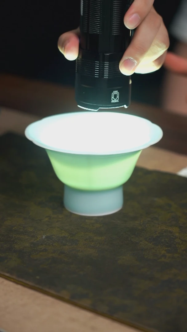 粉青高足盆13口径