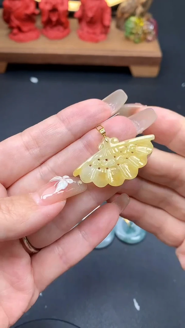 【闪购商品】翡翠吊坠(不含链)18K金镶嵌MS150197