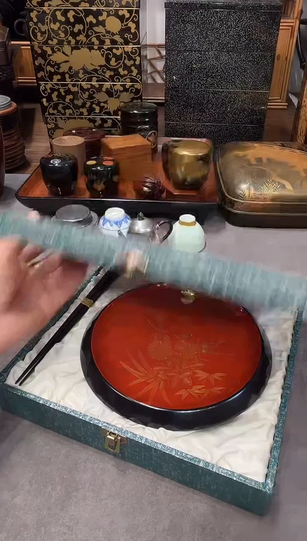 史*敬沈金雕刻钵+筷子