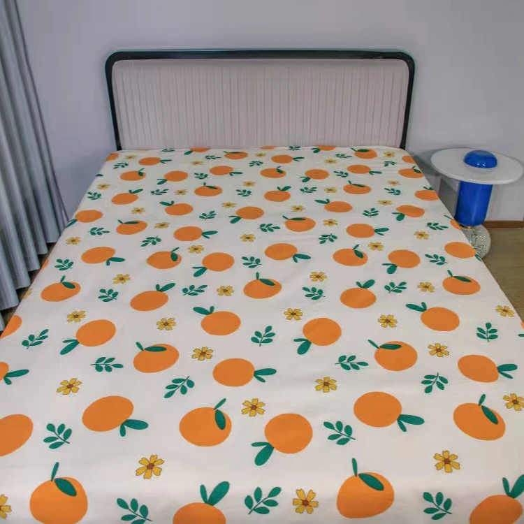 山东正宗老粗布柿柿如意床单2*2.3