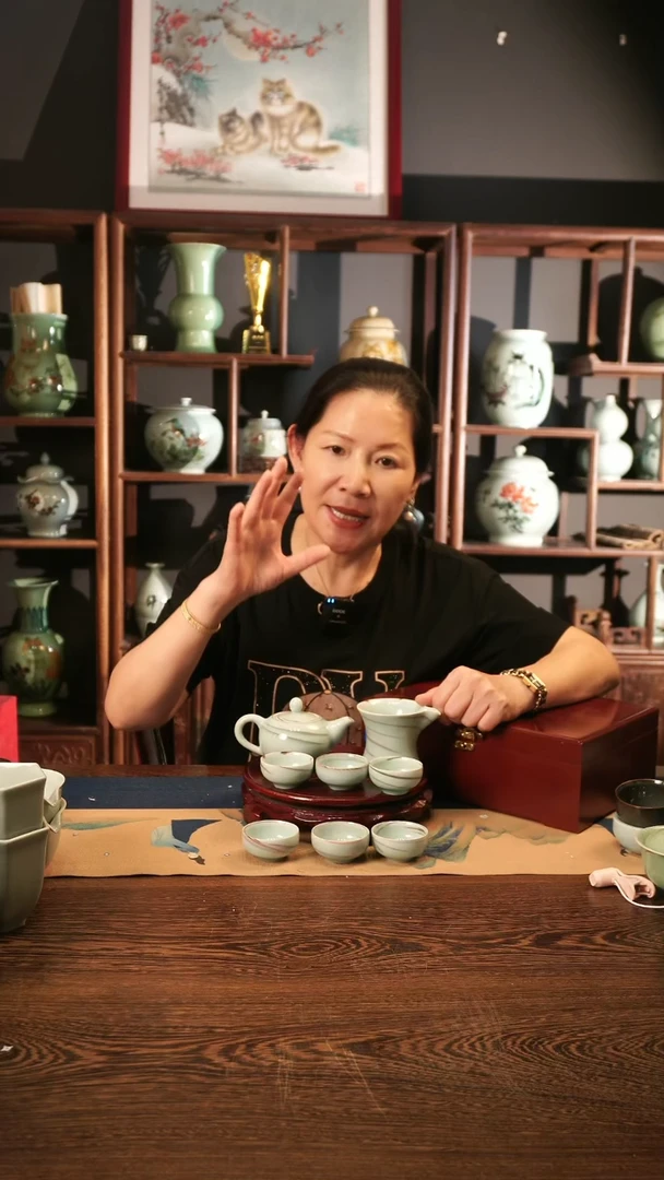 纯手工 绞胎 8头茶具B