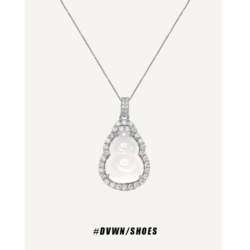 坠链均925银仿水晶 【葫芦系列】925银高冰葫芦项链