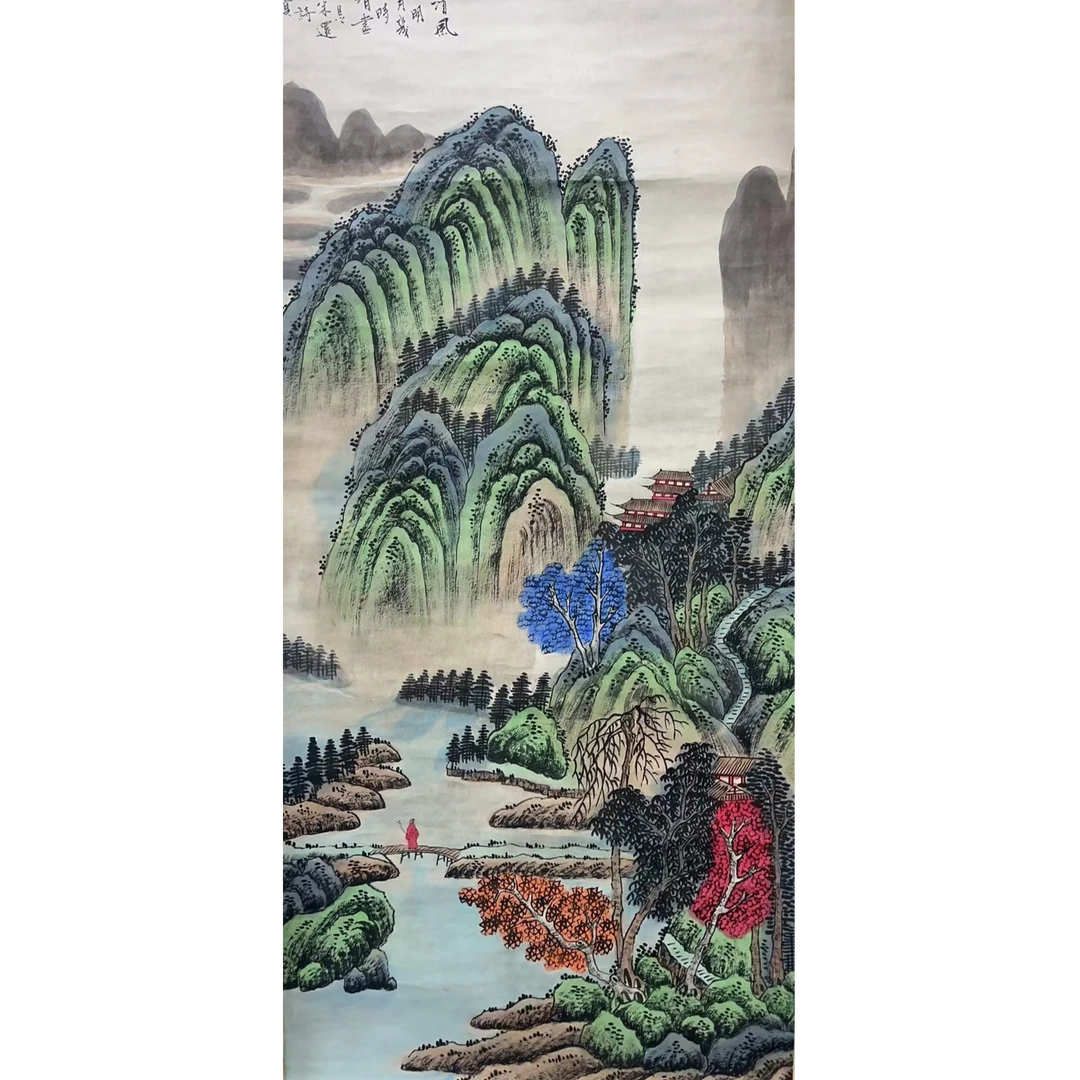 盛世佳作款 绘画人物风景立轴137×66 8.1平尺