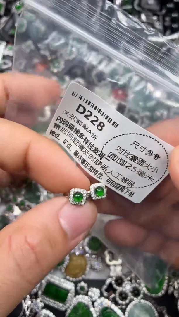 颈饰未镶嵌翡翠D228耳扣