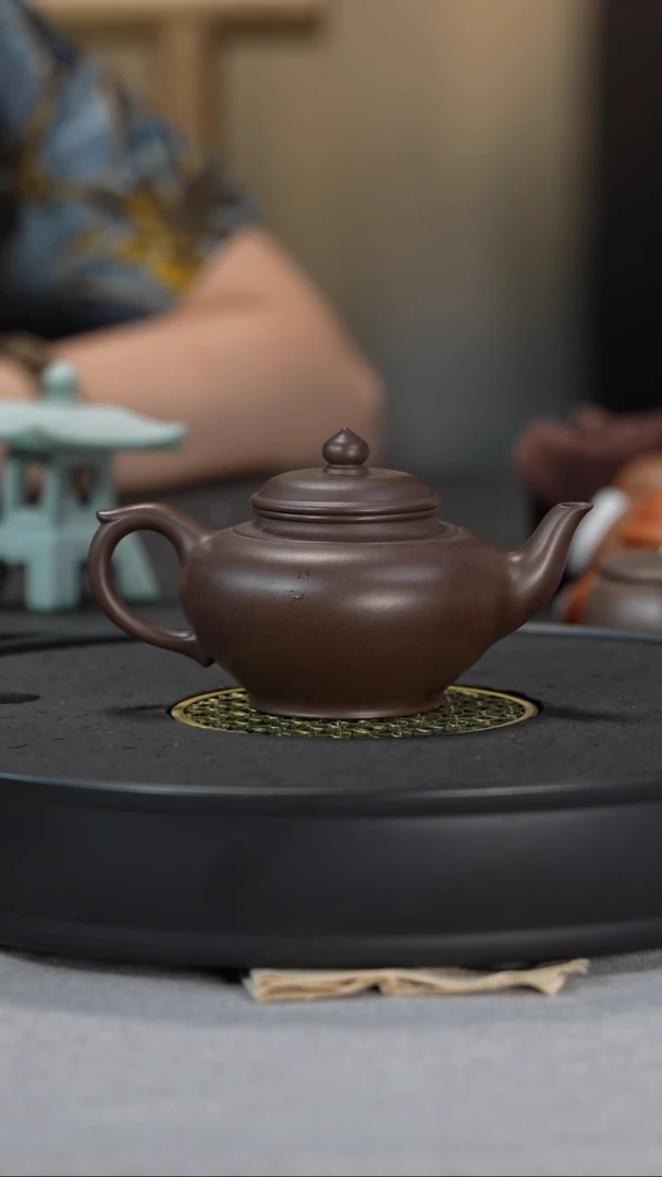 茶壶紫砂紫泥笑樱壶精工半手