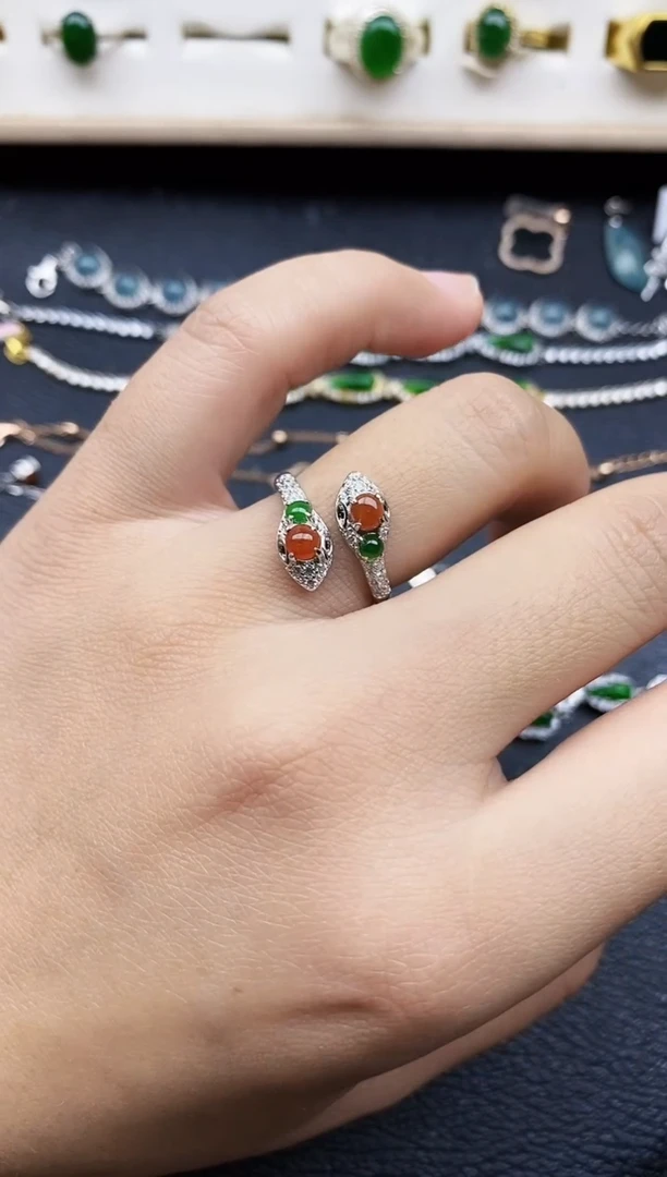 【闪购商品】翡翠戒指银S925镶嵌11111