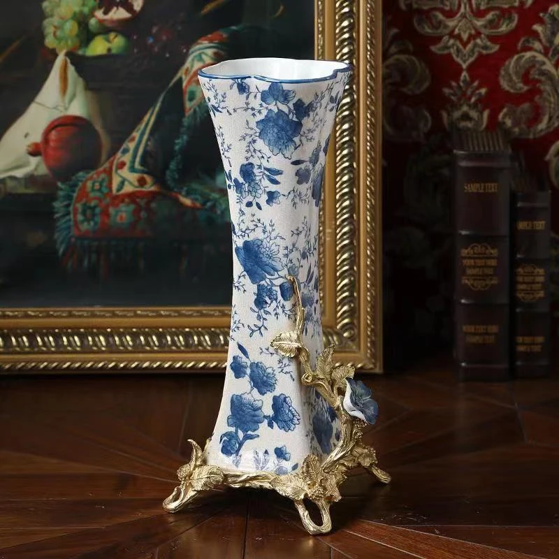 GM311黄铜装饰桌面玄关摆件13*13*28.5cm