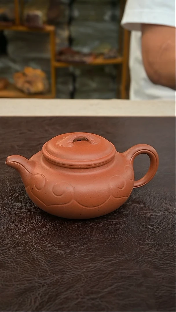 茶壶紫砂四号井红泥不完美200cc