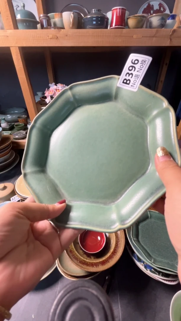 瓷片从****?b396只此青绿多边碟福利