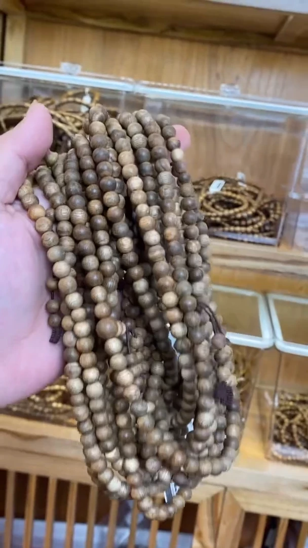 沉香手串文莱圆珠长串虫漏0.7多样性发其一