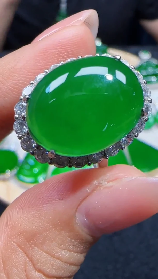 未镶嵌定制翡翠翡翠戒指76