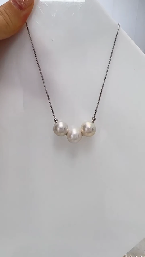 【闪购商品】淡水珍珠DA银S925镶嵌微笑链 B658