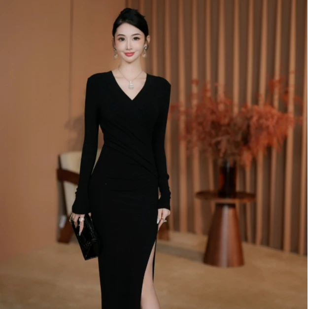 东东定制【曲线感】 2024春夏气质轻奢显瘦优雅百搭收腰连衣裙