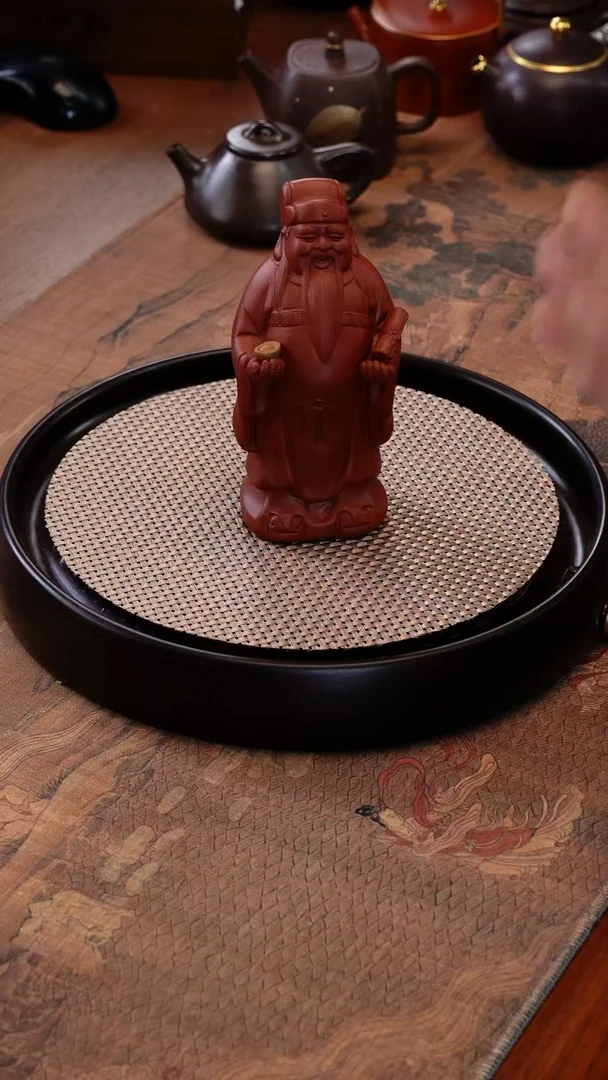 【闪购商品】紫砂茶壶《清》朱泥春年喜迎财神