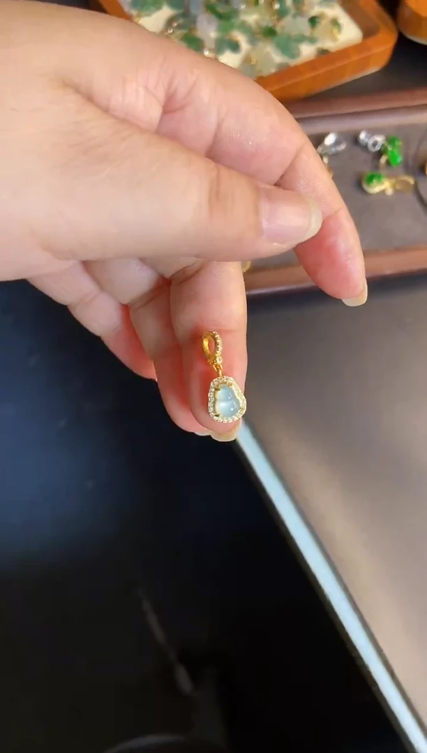 吊坠(不含链)银S925镶嵌翡翠1