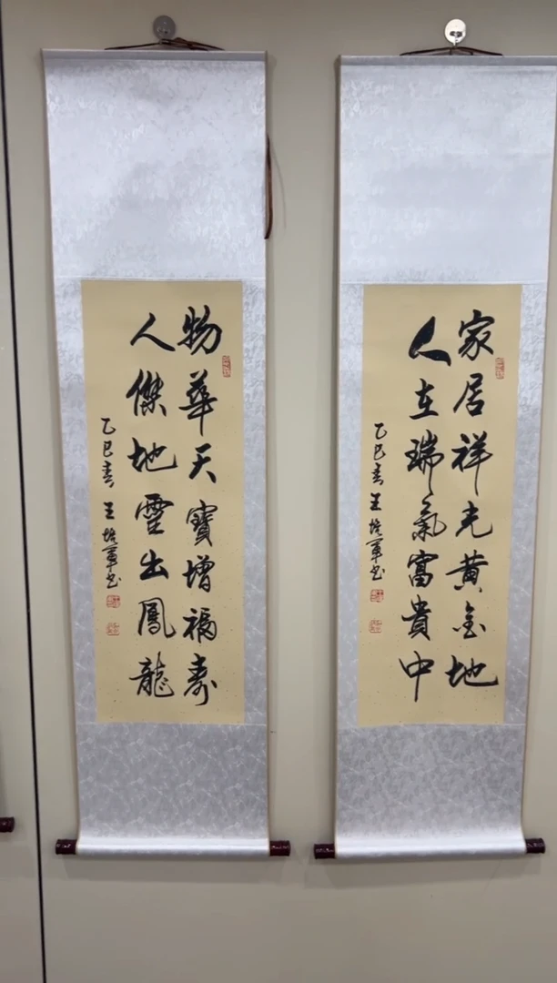 【闪购商品】书法王培军 物华天宝 家居祥光 四尺四开