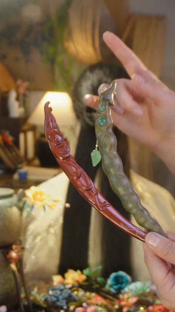 木原创九尾加豆角步摇组合