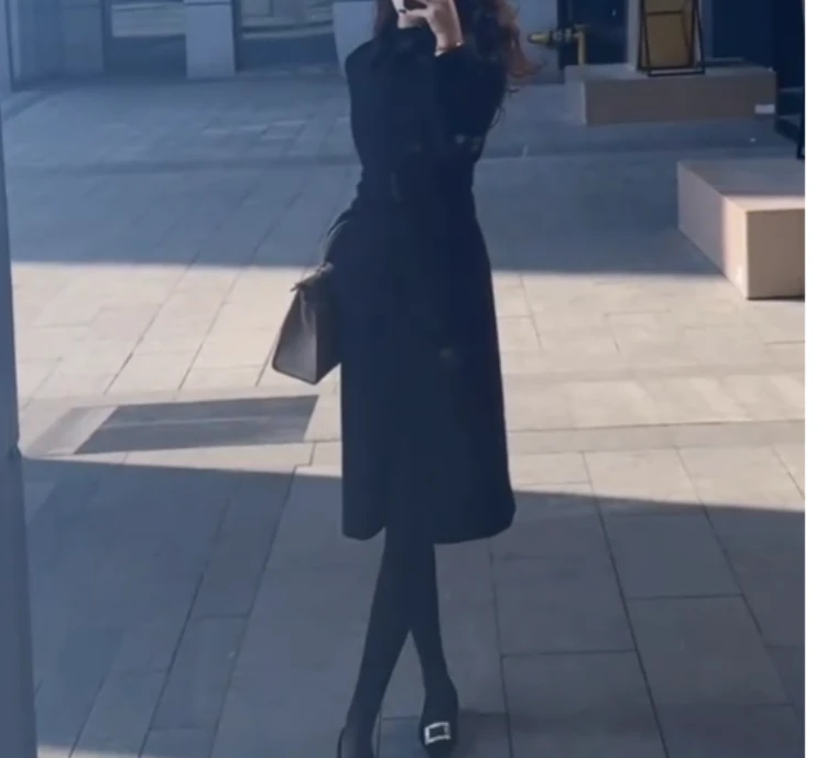 2024冬季新款时尚女装网红高级感休闲爆款外套长款女珍9