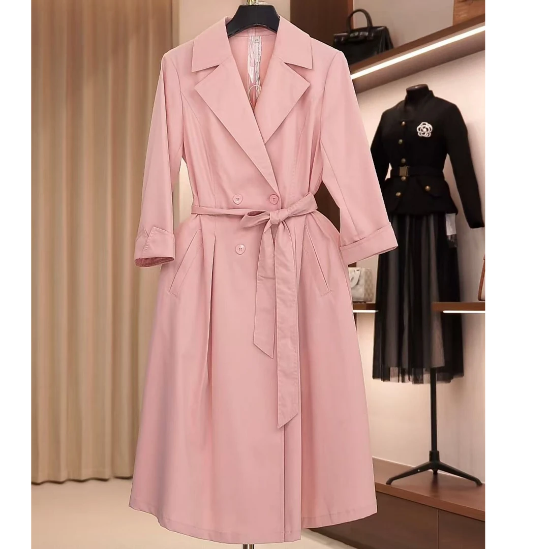 长款中长款春季大衣薄款秋季女装风衣宽松型厚款常规FF3351