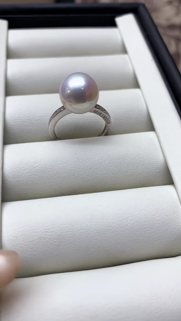 戒指银S925镶嵌淡水珍珠S925银淡水珍珠戒指