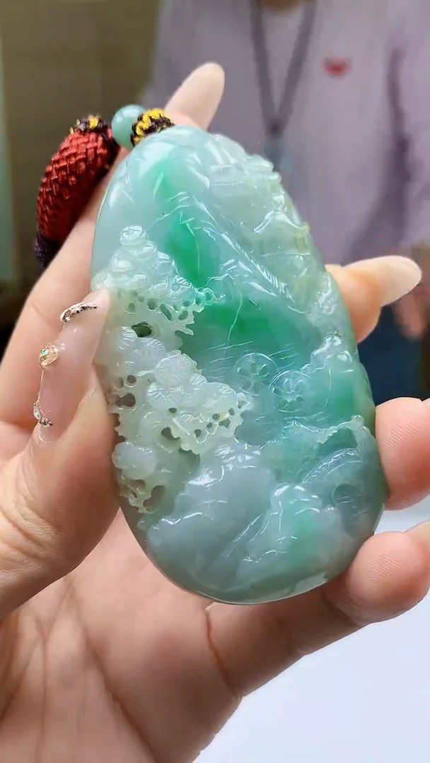【闪购商品】定制翡翠未镶嵌4902ty-毛货挂件24