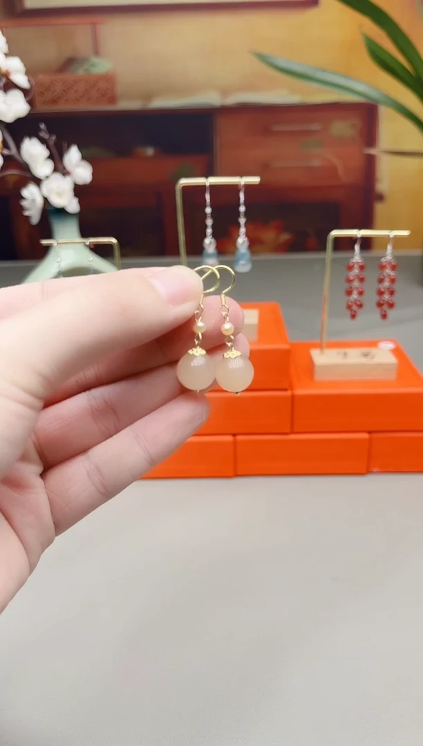 未镶嵌耳钉玛瑙/玉髓218