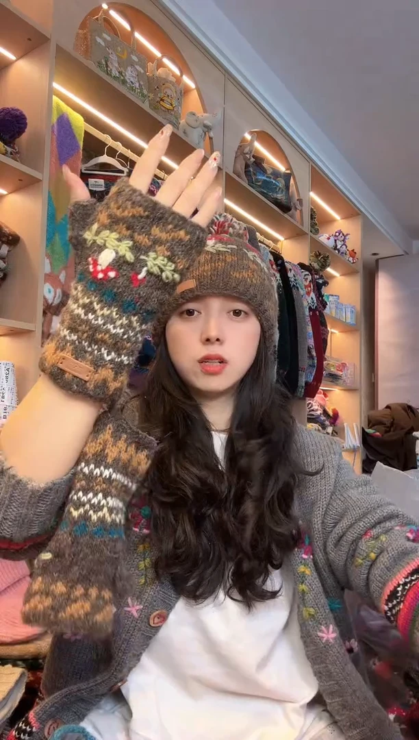 纯棉纯手工细线手套