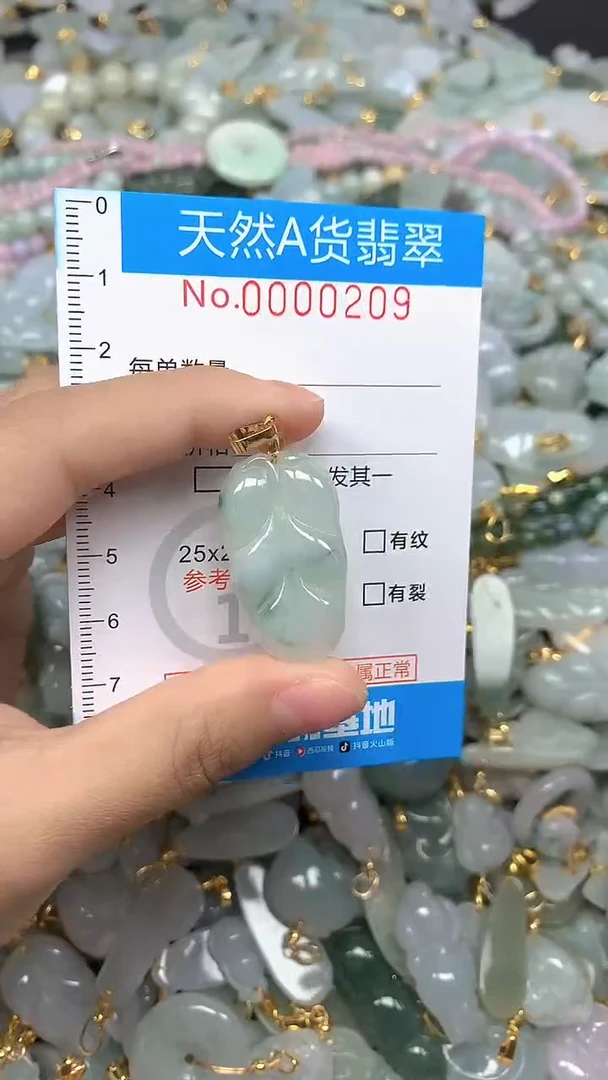 颈饰未镶嵌翡翠净货挂件-0209