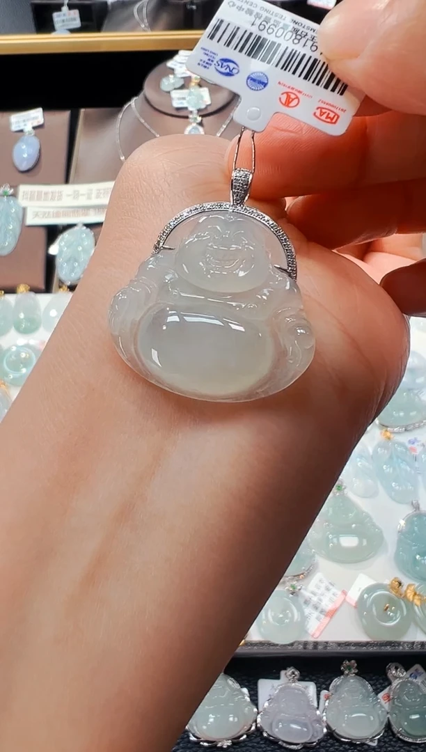 【闪购商品】翡翠吊坠(不含链)18K金镶嵌佛公吊坠991