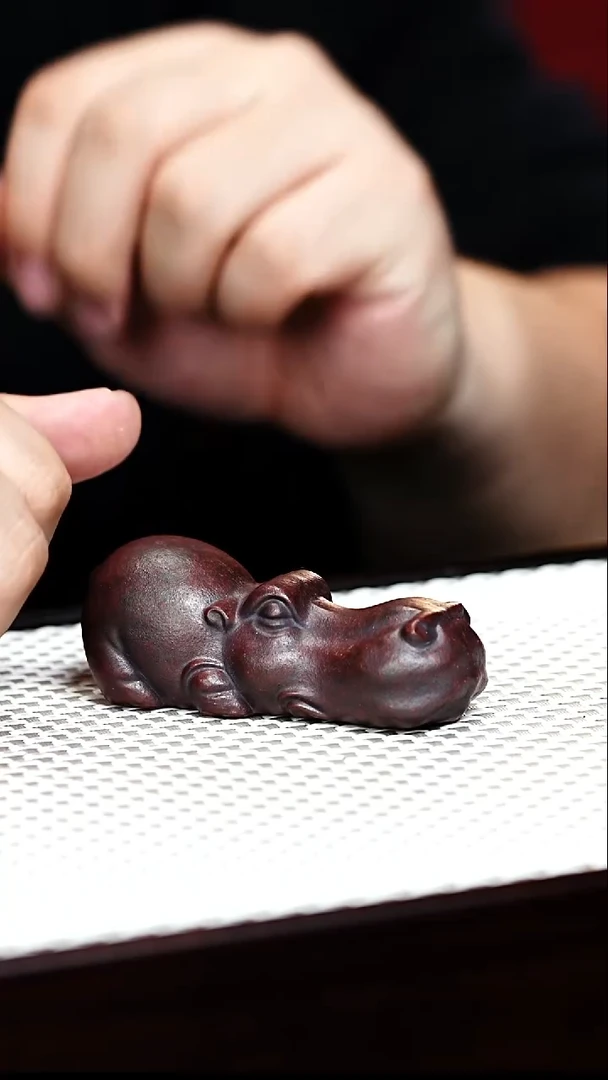 茶壶紫砂宜兴紫砂 茶宠 河马 h563