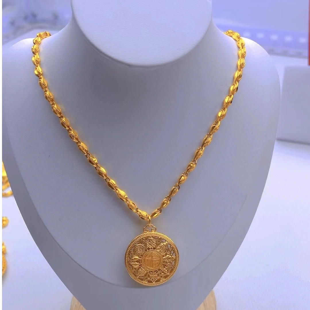 合金吊坠 卡4mm凤尾加罗盘吊坠一套