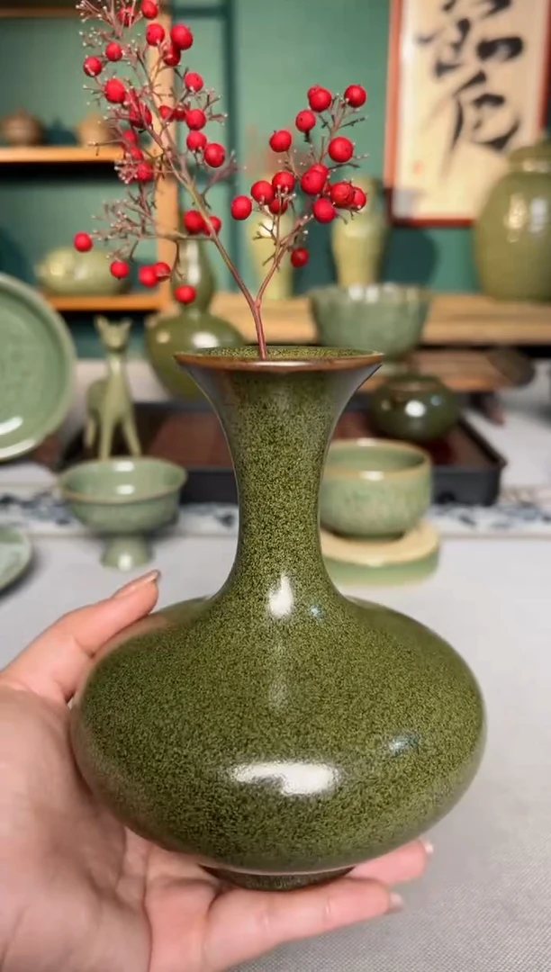 【闪购商品】其他耀州窑茶叶末釉鼓复玉壶春瓶