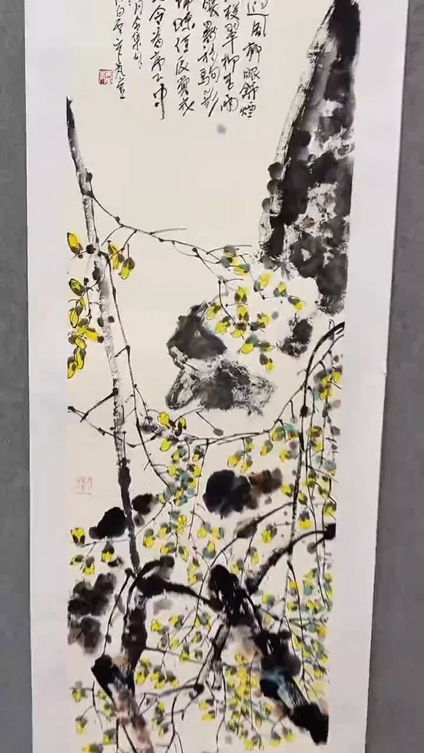 国画李纲-8平尺-花鸟国画-金