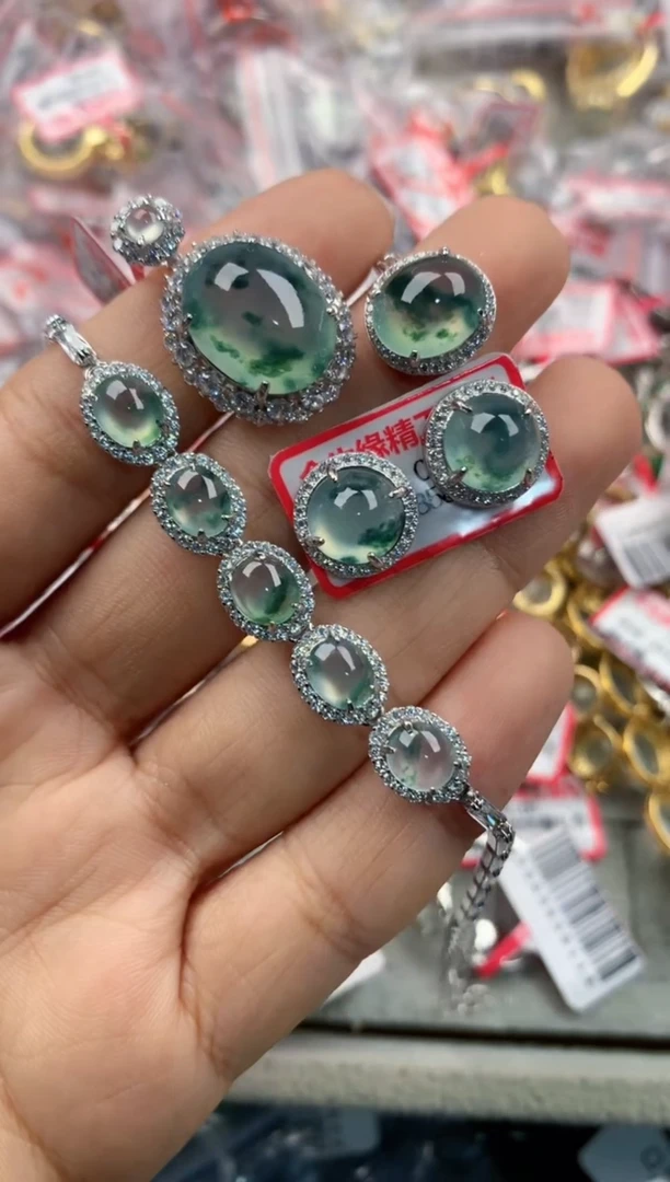 银S925镶嵌戒指翡翠333                6