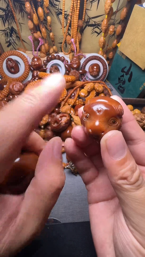 手串橄榄核牛一对