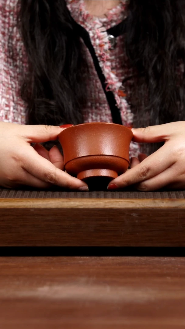 【闪购商品】紫砂茶壶红降马蹄杯80CC