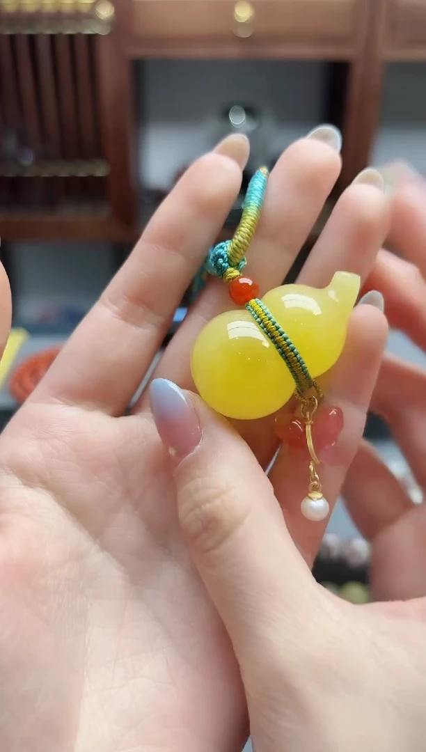 【闪购商品】蜜蜡裸石未镶嵌蜜蜡葫芦吊坠*1 DY