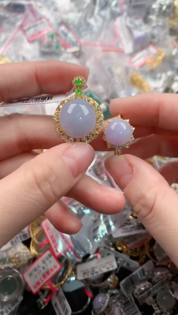 银S925镶嵌戒指翡翠222   6