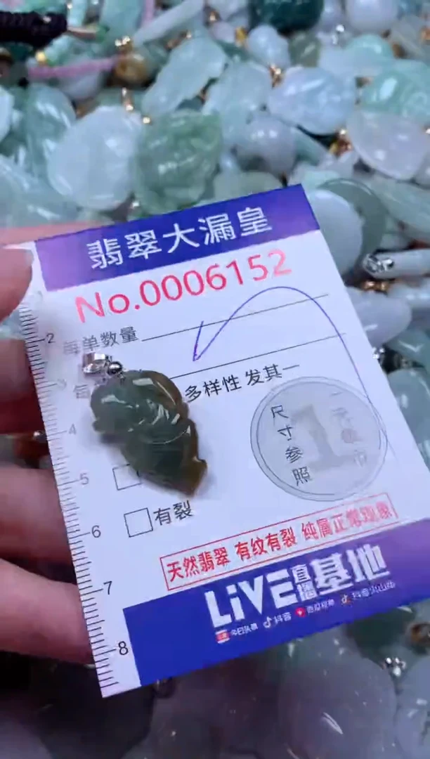 吊坠(不含链)未镶嵌翡翠6152