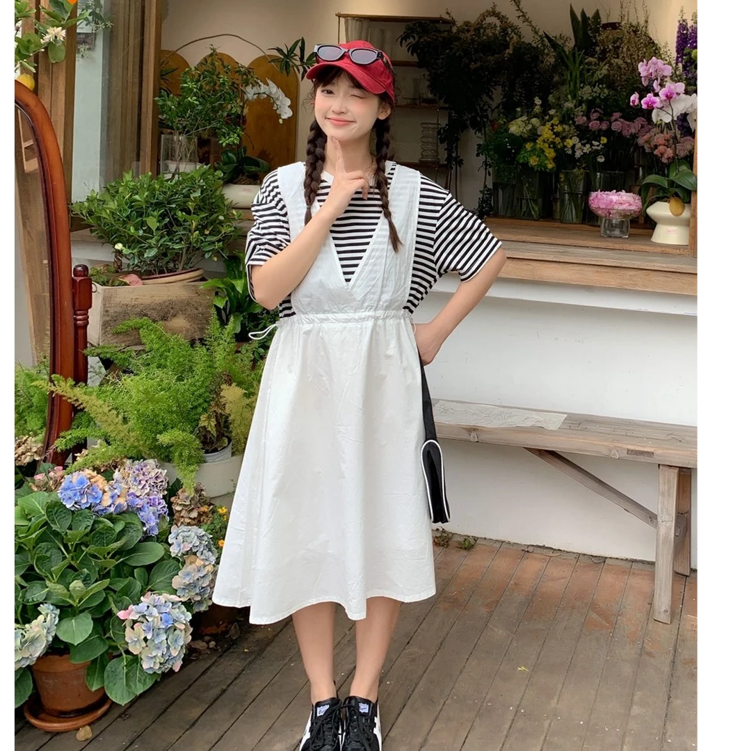 98061高端专享夏季天花板连衣裙白色（B）