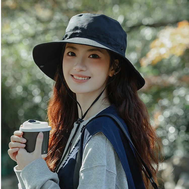 新款帽子男女户外徒步登山帽春夏渔夫帽防晒遮阳帽防紫外线太阳帽